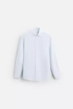 Полосатая текстурная рубашка ZARA, полосатый