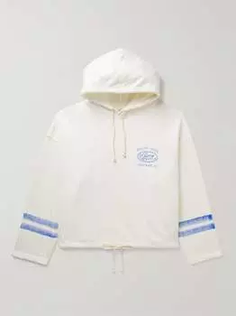 Полосатая толстовка из хлопкового джерси с логотипом Cherry La, белый