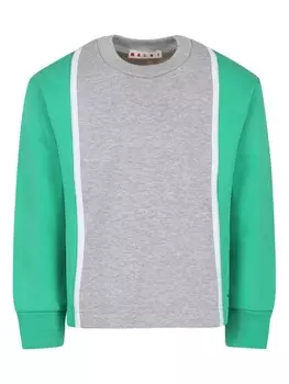 Полосатая толстовка Marni Kids, серый