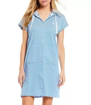 Полосатая толстовка с капюшоном Lauren Ralph Lauren с застежкой-молнией спереди и шезлонгом, мультиколор