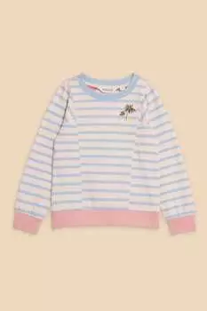 Полосатая толстовка с круглым вырезом White Stuff, синий