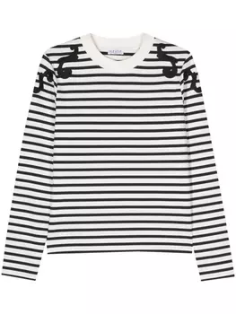 Полосатая толстовка с вышивкой Claudie Pierlot, белый