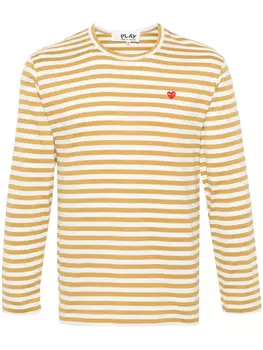 Полосатая толстовка свободного кроя Comme Des Garons Play, нейтральный