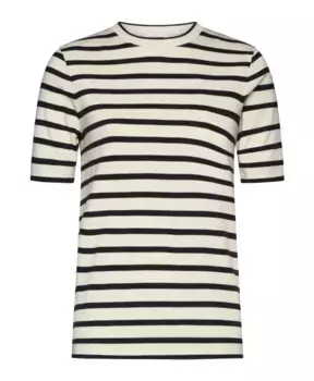 Полосатая трикотажная футболка Jil Sander, мультиколор