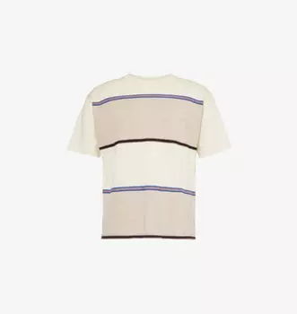 Полосатая трикотажная хлопковая футболка Paul Smith, белый