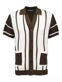 Полосатая трикотажная рубашка Frescobol Carioca, коричневый