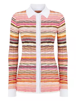 Полосатая трикотажная рубашка Missoni, розовый