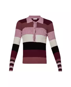 Полосатая трикотажная рубашка поло Liu Jo, мультиколор