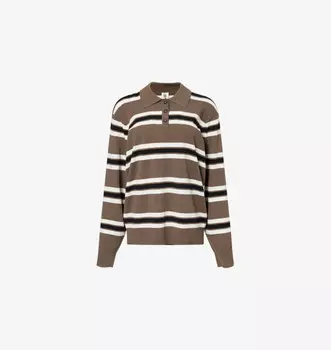 Полосатая трикотажная рубашка-поло Madison The Garment, цвет print