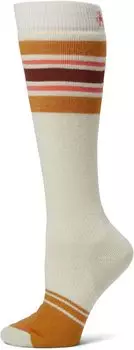 Полосатая трубка для сноуборда с полосками поверх икры Smartwool, цвет Natural