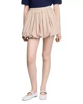 Полосатая юбка Bubble Sandro, коричневый/бежевый