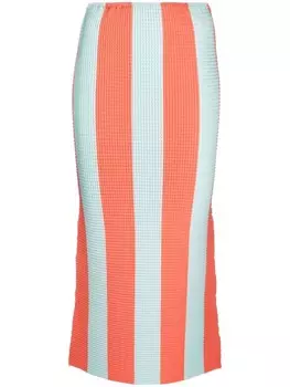 Полосатая юбка миди с завышенной талией Sunnei, синий