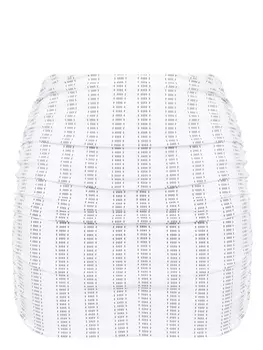 Полосатая юбка мини Amir Slama, белый