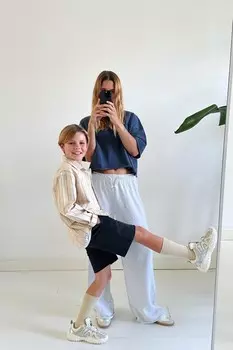Полосатая университетская рубашка ZARA, экрю