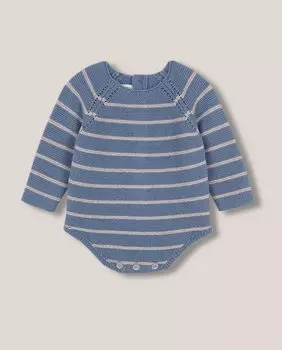 Полосатая вязаная лягушка Gocco, синий