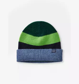 Полосатая вязаная шапка-бини 1-6 лет Benetton, синий