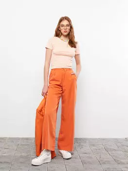 Полосатая Женская футболка с круглым вырезом и коротким рукавом LCW Casual