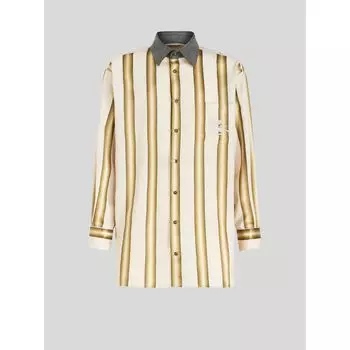 ПОЛОСАТАЯ РУБАШКА С ИЗОБРАЖЕНИЕМ PEGASO ETRO, бежевый