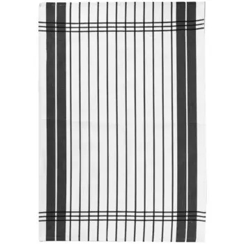 Полосатое хлопковое кухонное полотенце - Little Stripes Winkler, цвет Nero