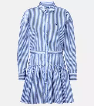 Полосатое хлопковое платье-рубашка Polo Ralph Lauren, 1936 Blue/White Stripe
