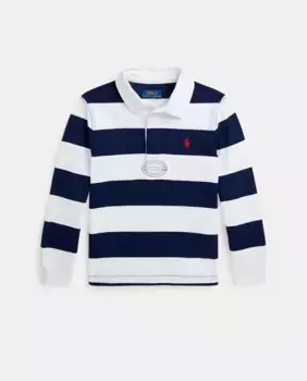 Полосатое хлопковое регби для мальчика Polo Ralph Lauren, мультиколор
