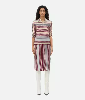 Полосатое льняное поло Bottega Veneta