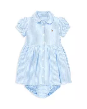 Полосатое оксфордское платье и шаровары для девочек, для малышей Ralph Lauren