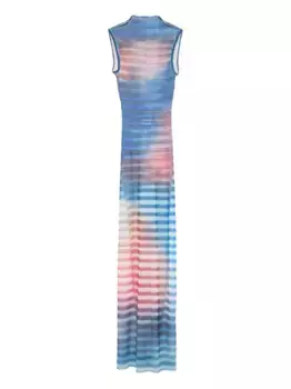 Полосатое платье без рукавов Jean Paul Gaultier, синий