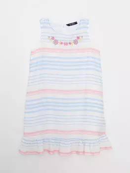 Полосатое платье для девочки с круглым вырезом Southblue