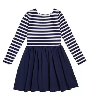 Полосатое платье из джерси Polo Ralph Lauren Kids, мультиколор