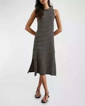 Полосатое платье-майка-макси Rails, цвет Black Ivory Stripe