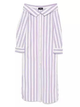 Полосатое платье миди Rochas, фиолетовый