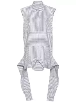 Полосатое платье-рубашка Upside Down Viktor & Rolf, белый