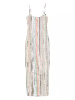 Полосатое платье с люрексом Missoni, нейтральный