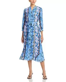 Полосатое платье с принтом Mila Twilight Elie Tahari, мультиколор