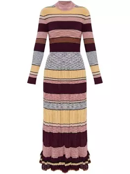 Полосатое платье Ulla Johnson, красный