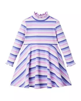 Полосатое платье в рубчик от Janie and Jack, цвет multi
