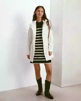 Полосатое трикотажное платье Easy Wear, черный