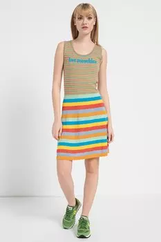 Полосатое трикотажное платье Love Moschino, мультиколор