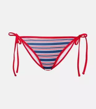 Полосатые бикини-трусики Ties Jade Swim, Red/Navy/Stripe