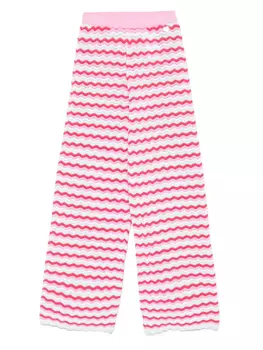 Полосатые брюки guess kids, розовый