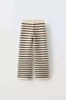 Полосатые брюки крючком ZARA, цвет stripes