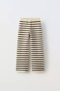 Полосатые брюки крючком ZARA, цвет stripes