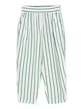 Полосатые брюки прямого кроя Monnalisa, белый