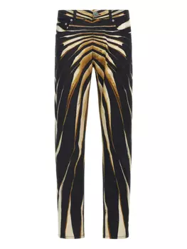 Полосатые брюки Roberto Cavalli, золотой