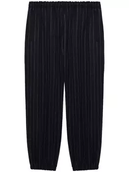 Полосатые брюки с эластичным поясом Junya Watanabe MAN, синий