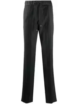 Полосатые брюки с кулиской ETRO, серый