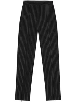 Полосатые брюки средней посадки GANNI, черный