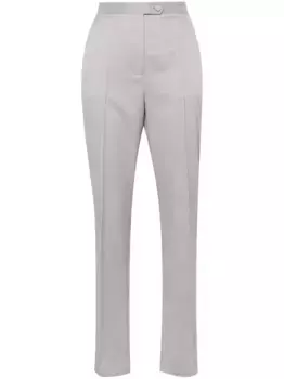Полосатые брюки строгого кроя STYLAND, серый