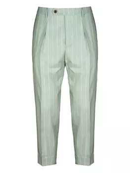 Полосатые брюки строгого покроя Berwich, зеленый
